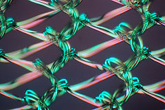 Nylon cloth in polarized light